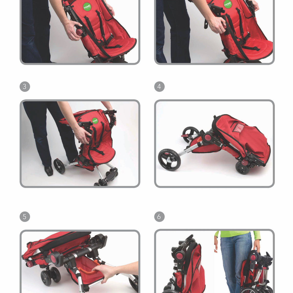 Playette Easy Fold Stroller / Pram - Red – Cot And Candy