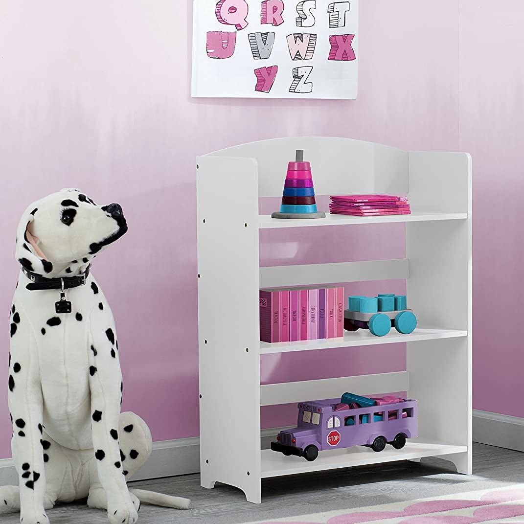 Children Wide Bookshelf - White