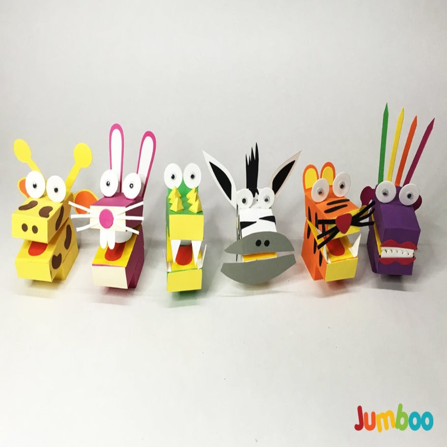 Finger Puppet DIY Paper Art & Craft Kit - Jumboo Toys