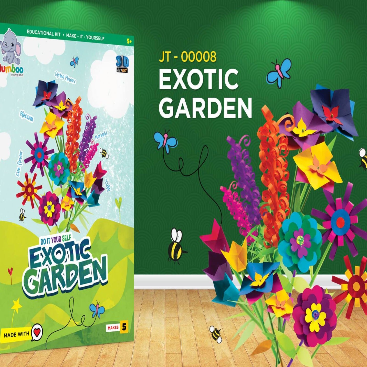 Exotic Garden DIY Paper Art & Craft Kit - Jumboo Toys