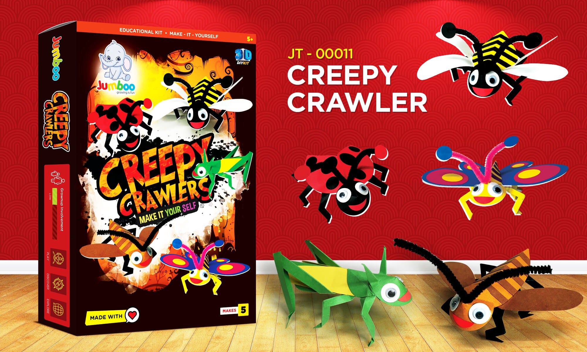 Creepy Crawlers DIY Paper Art & Craft Kit - Jumboo Toys