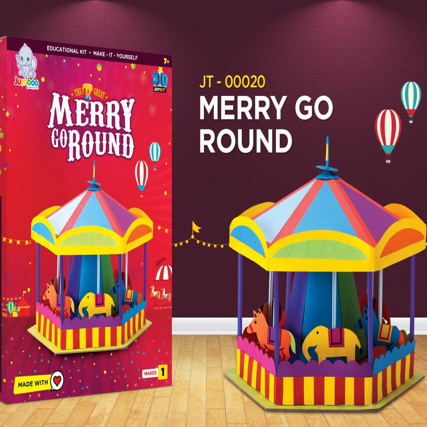 Merry Go Round DIY Paper Art & Craft Kit - Jumboo Toys