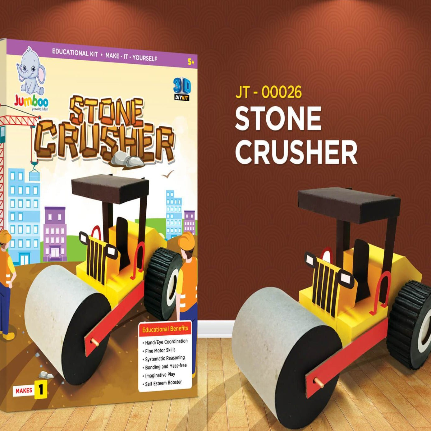 Stone Crusher DIY Paper Art & Craft Kit - Jumboo Toys