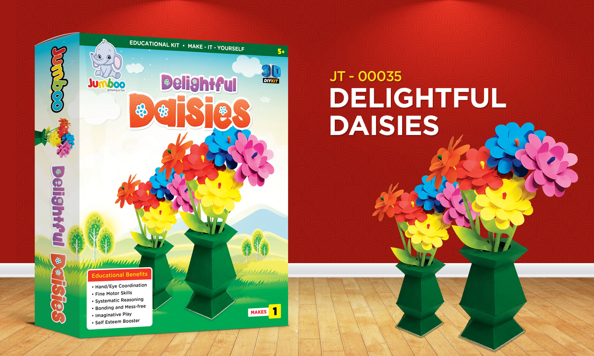 Delightful Daisies DIY Paper Art & Craft Kit - Jumboo Toys