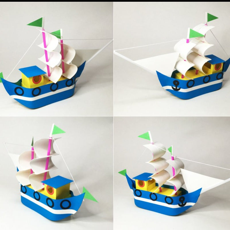 Sail Boat DIY Paper Art & Craft Kit - Jumboo Toys – Cot & Candy