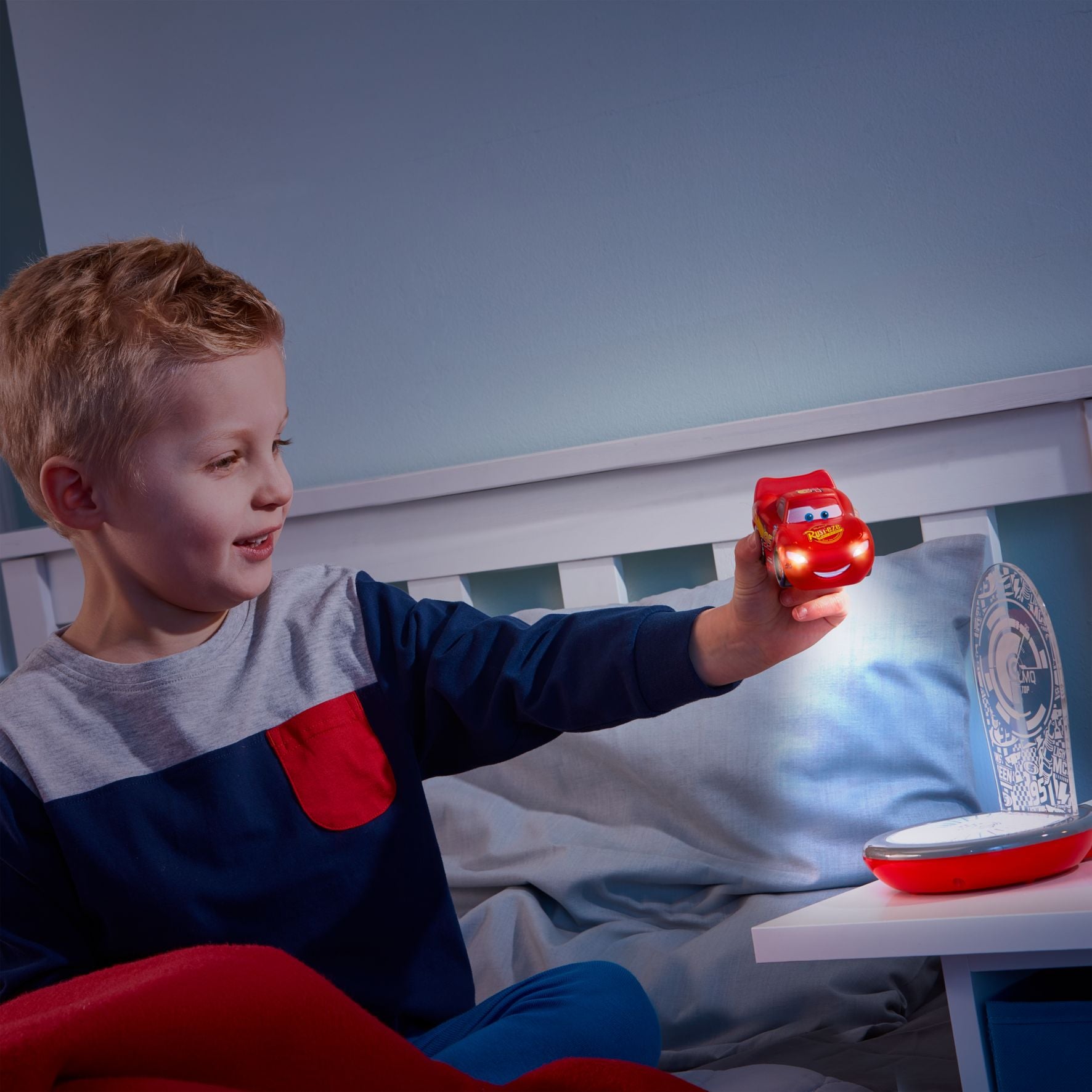 Disney Cars Lightning Mcqueen 3-in-1 Magic Bedside Night Light, Torch And Projector