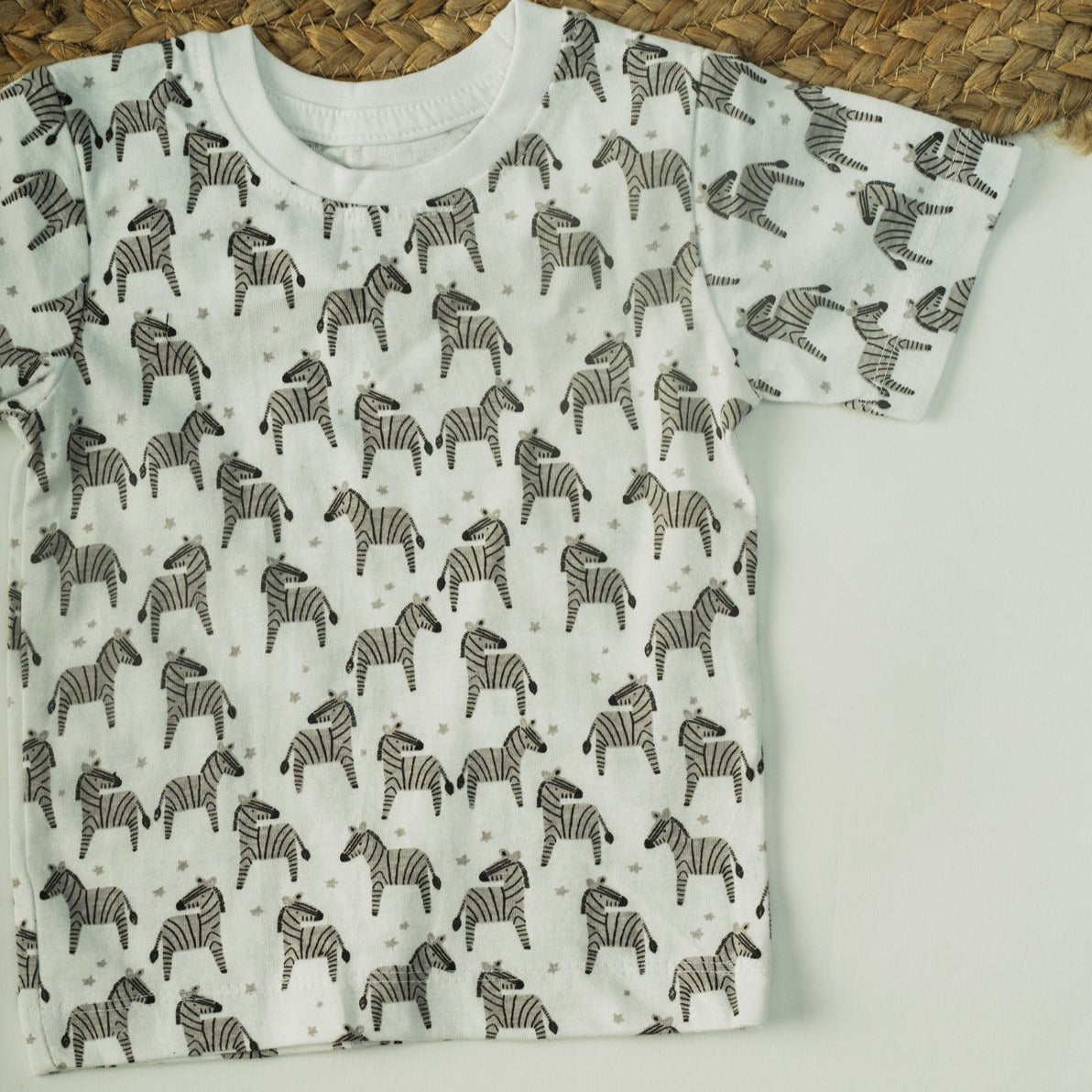 Baby Boys Zebra Print Short Sleeve T-Shirt