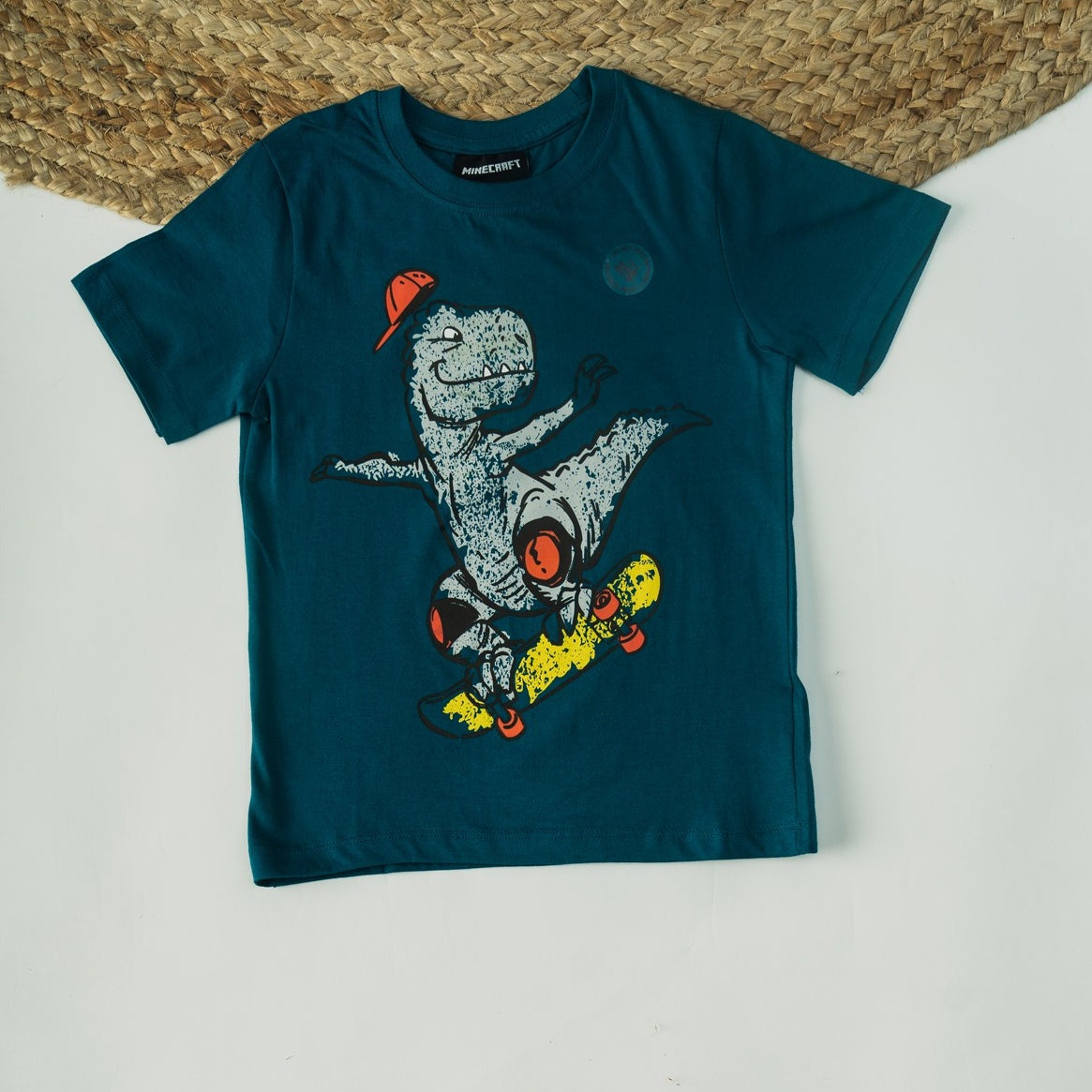 Boys Dinosaur Print Print Short Sleeve T-Shirt