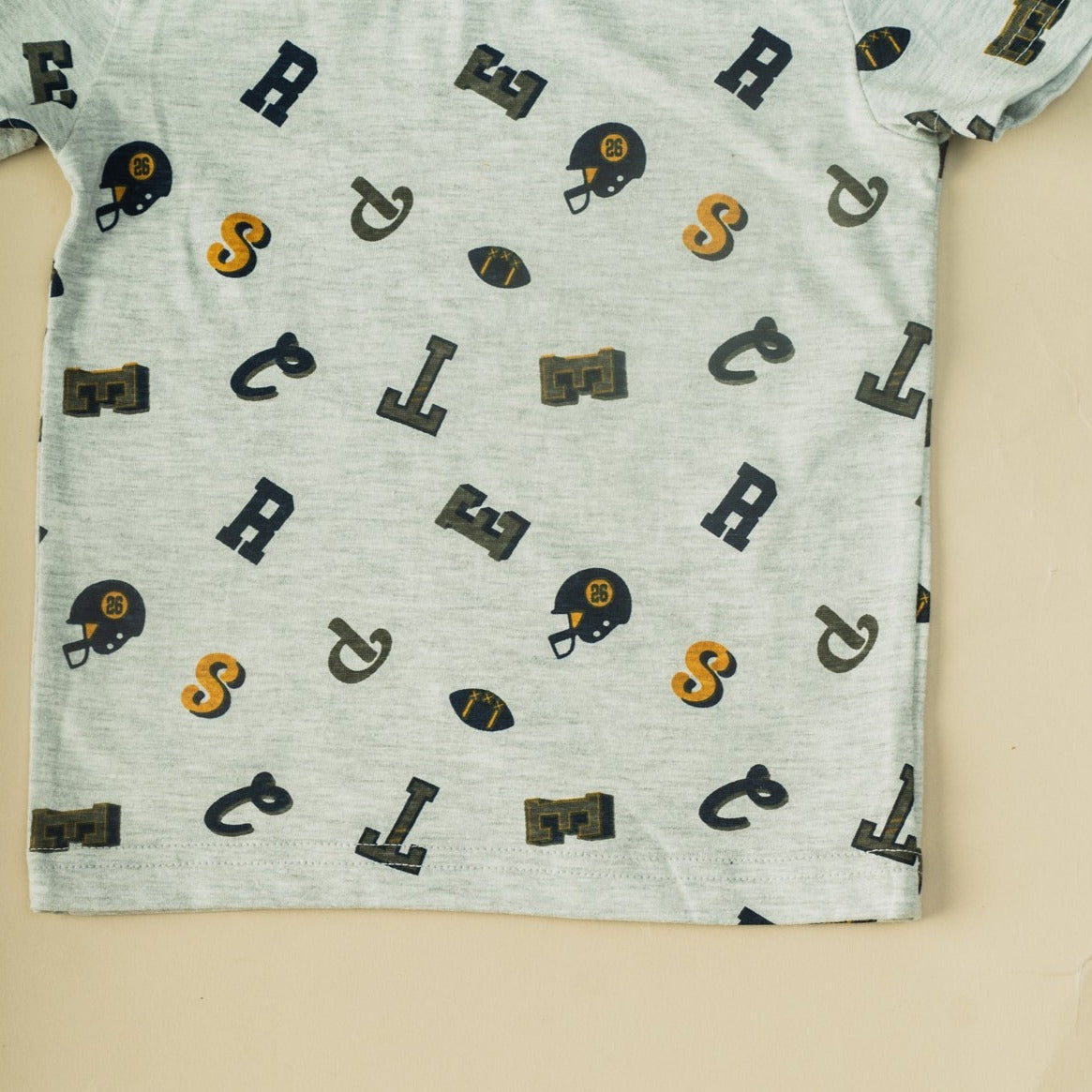 Baby Alphabet Print Short Sleeve T-Shirt