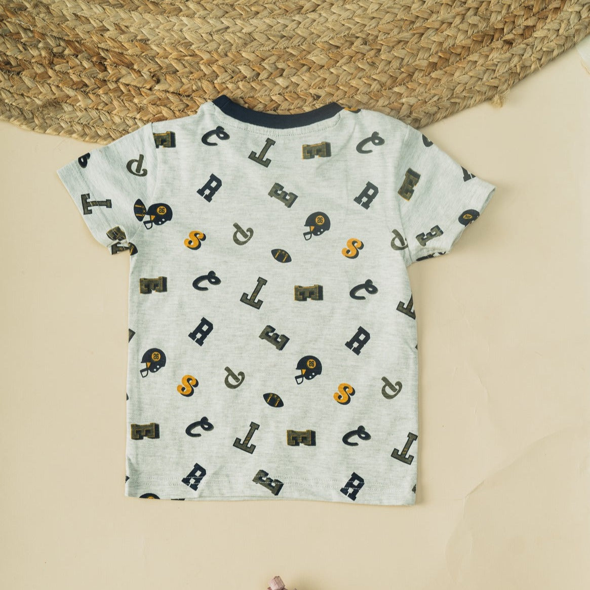 Baby Alphabet Print Short Sleeve T-Shirt