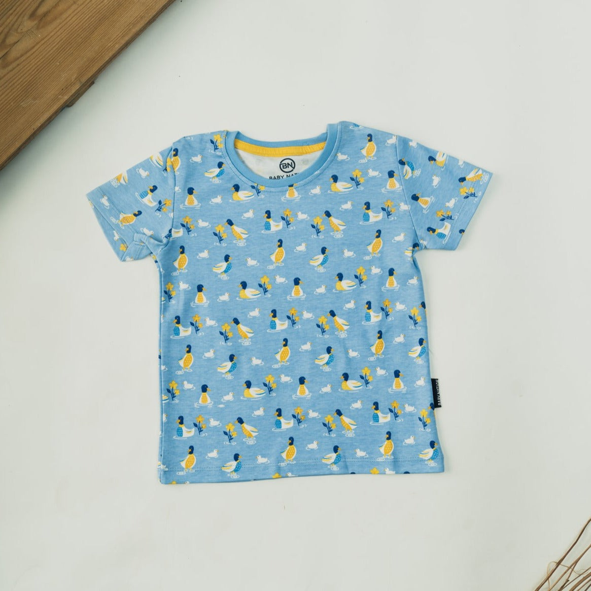 Kids Unisex Duck Print Short Sleeve T-Shirt