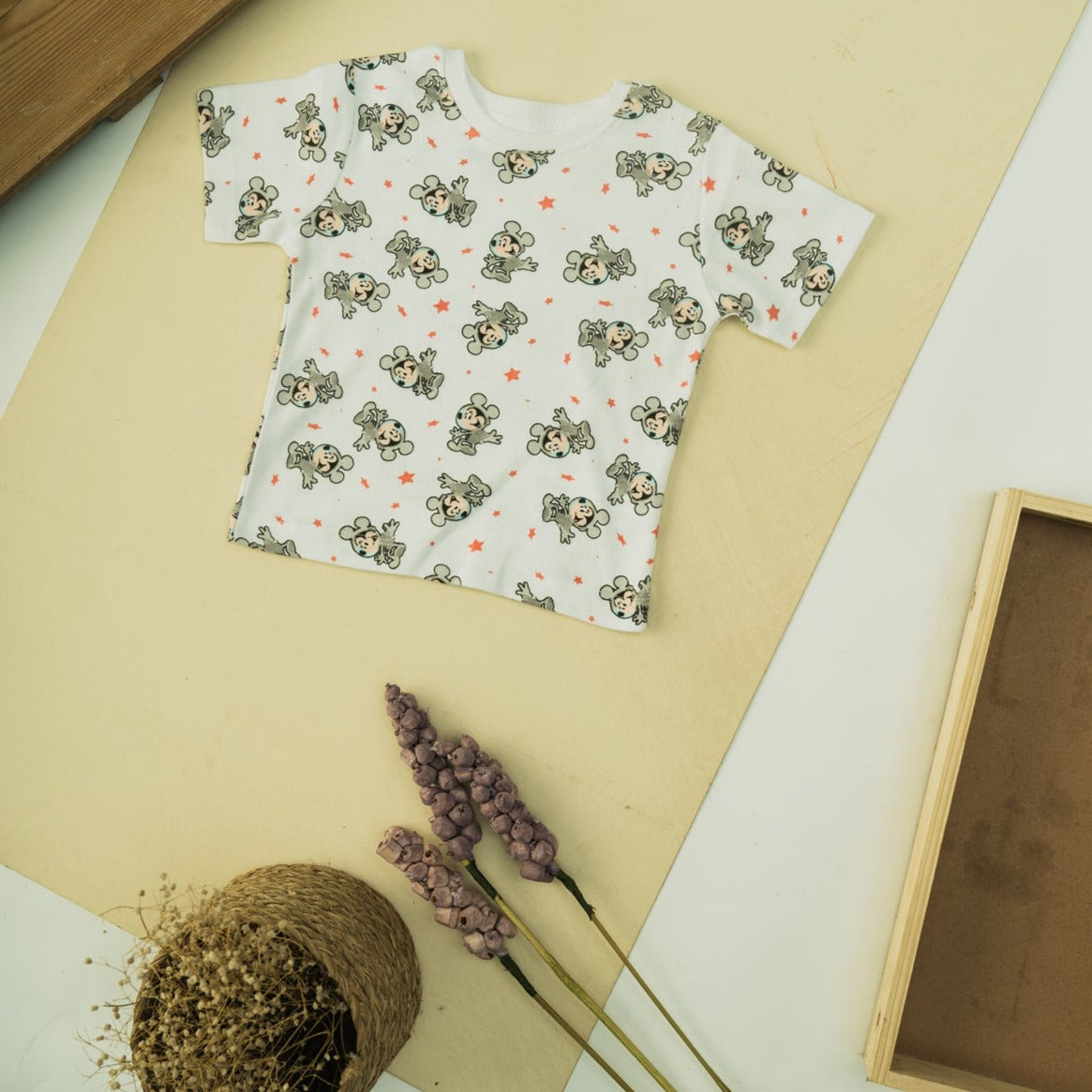 Baby Printed Short Sleeve Mickey Mouse T-Shirt