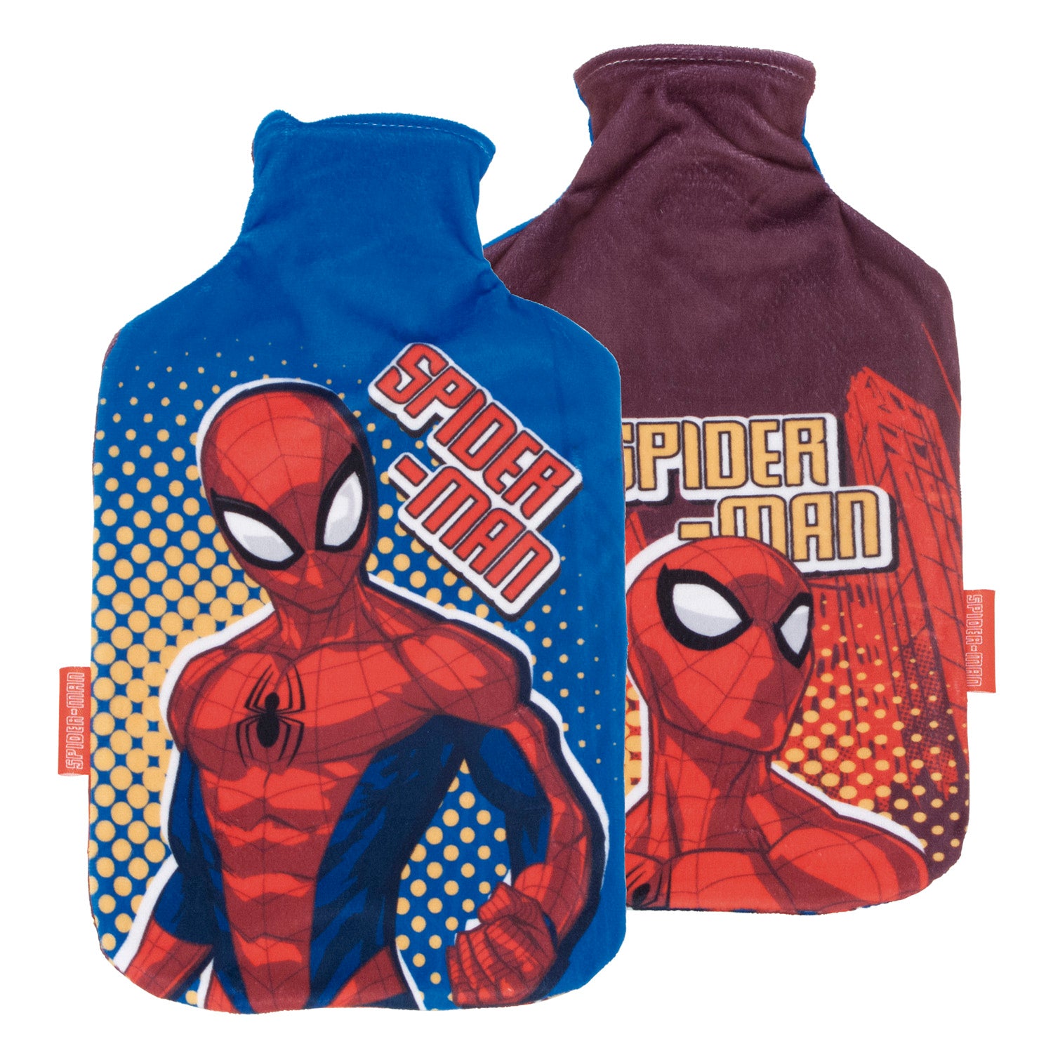 Marvel Spiderman Hot Water Bottle With Soft Textile Cover