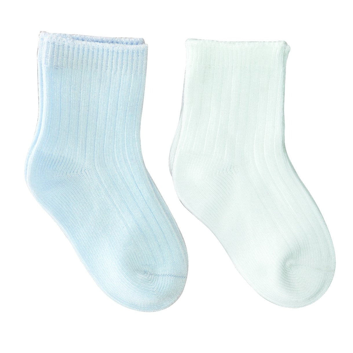Playette White & Blue Bamboo Socks - Pack Of 2