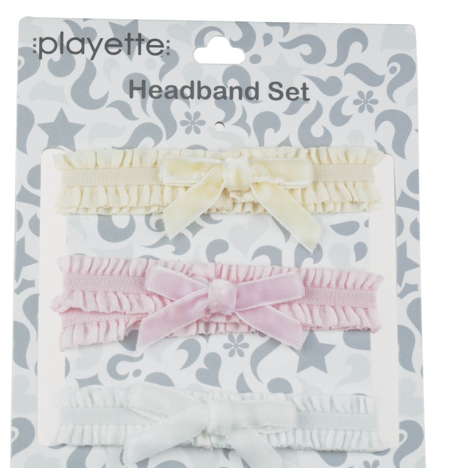 Playette Velvette Bow Headband Set - Pack Of 3