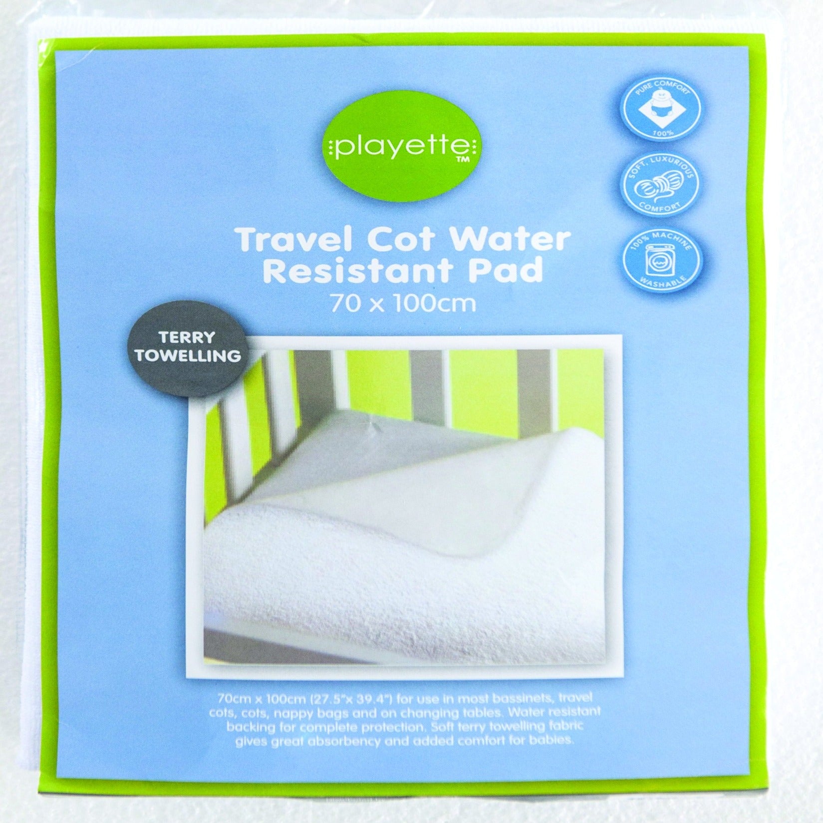 Playette Embossed Water Resistant Travel Cot Pad