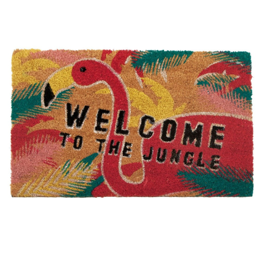 Flamingo Doormat made of Natural Fibres (60 x 40 cms) by Zaska