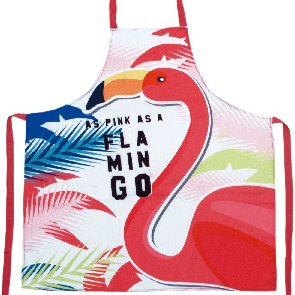 Flamingo Kitchen Essentials Set Of 3 (Apron, Glove And Potholder) by Zaska