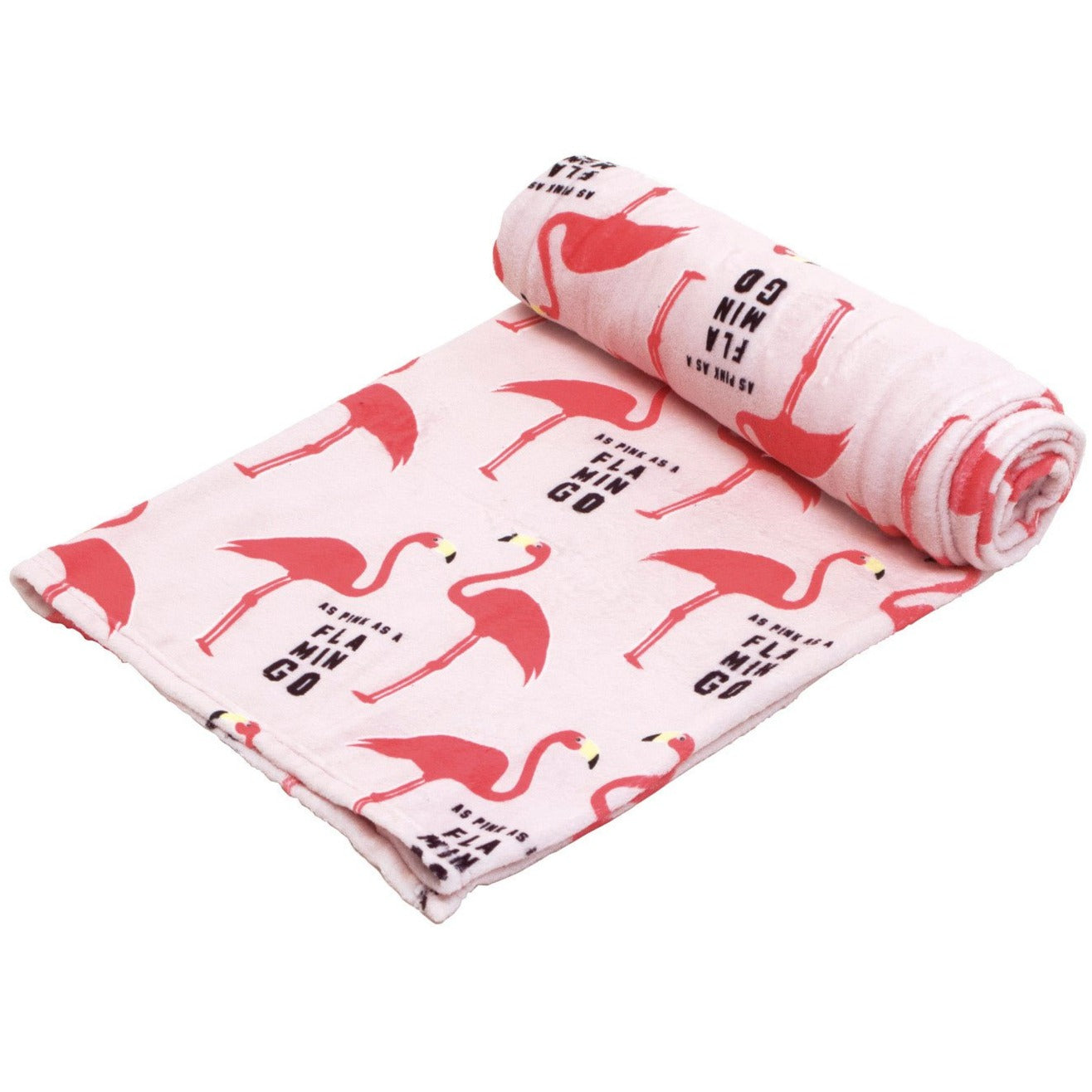 Flamingo Coral Blanket, 160 x 120 cms by Zaska
