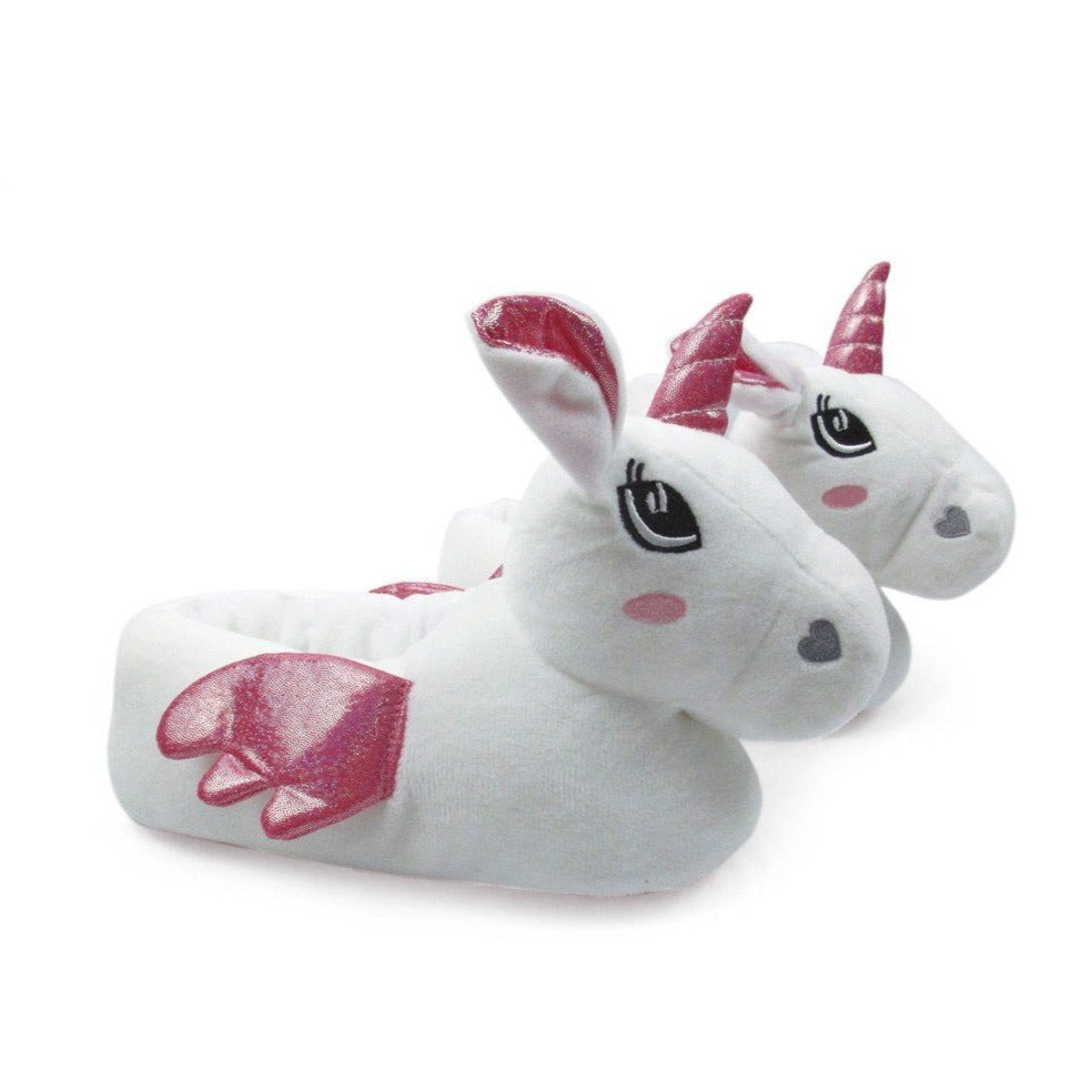 Unicorn 3D Closed Slippers With Fabric Sole by Zaska